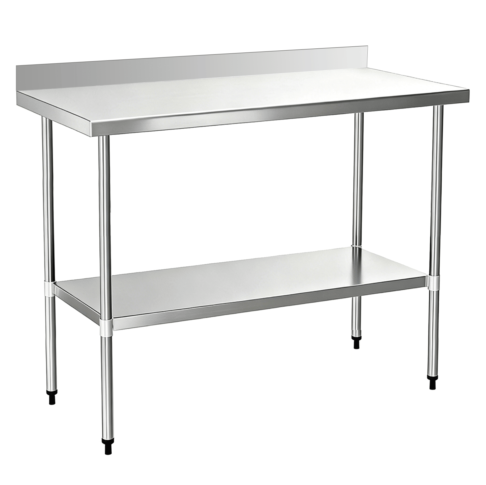 Commercial Work Table with Backsplash and Undershelf