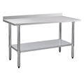 Commercial Work Table with Backsplash and Undershelf