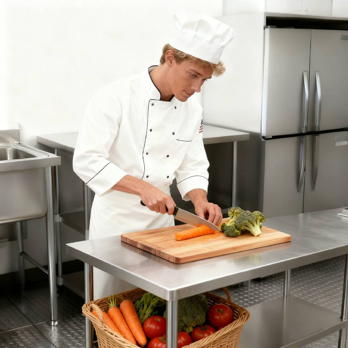 Commercial Kitchen Work Table with Convenient Undershelf
