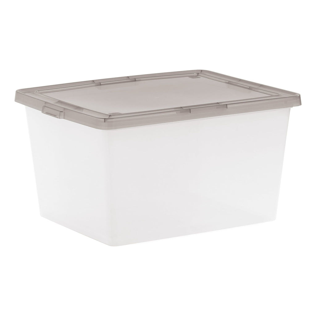Stackable Storage Bins with Snap Lids for Home Organization