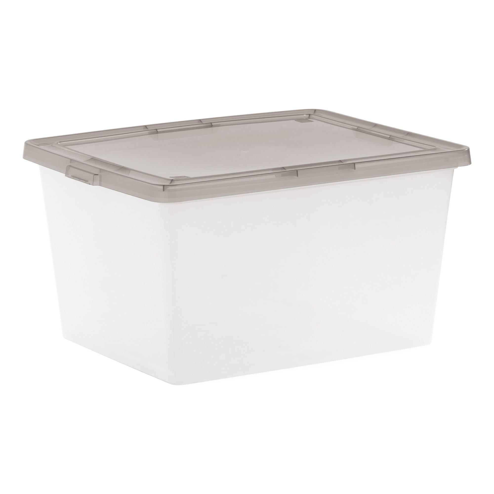 Stackable Storage Bins with Snap Lids for Home Organization