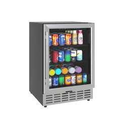 120-Can Beverage Refrigerator Cooler with LED Light & Touch Control