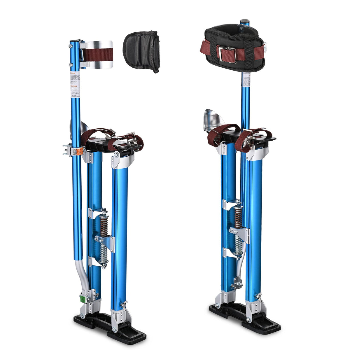 Adjustable Blue Drywall Stilts with Tool-Free Height Control