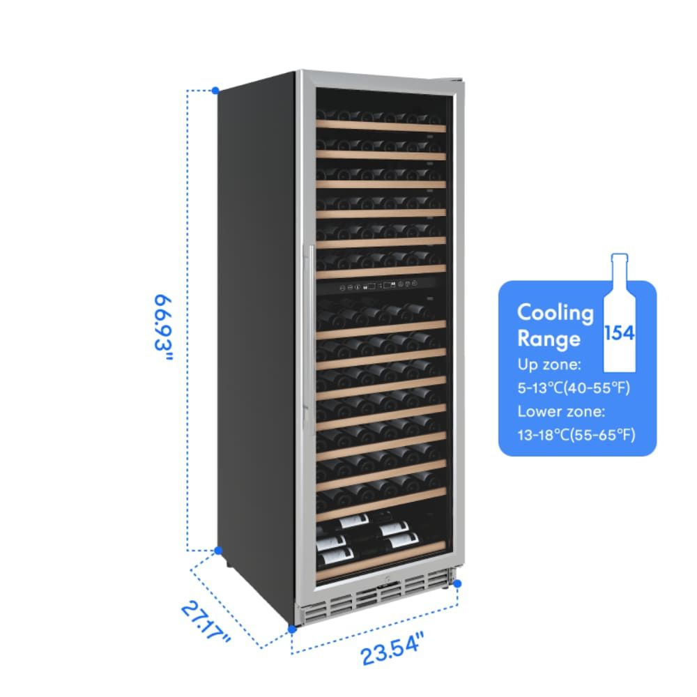 Dual Zone Wine Cooler with Digital Temperature Control