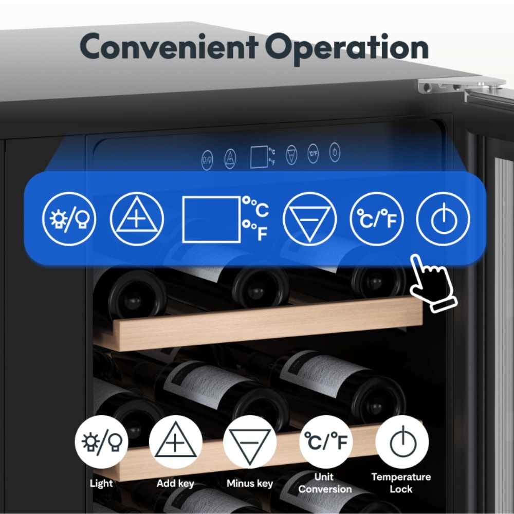 Dual Zone Wine Cooler with Digital Temperature Control