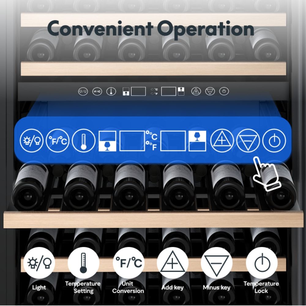 Dual Zone Wine Cooler with Digital Temperature Control