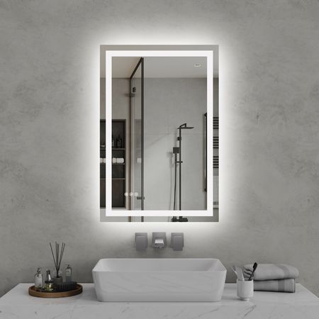 Front- and Back-Lit Bathroom Mirror with Smart Controls