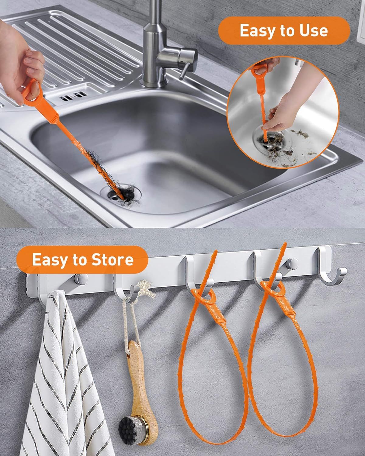 Hair Clog Remover Tools for Household Drains