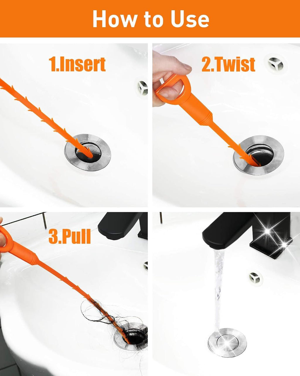 Hair Clog Remover Tools for Household Drains