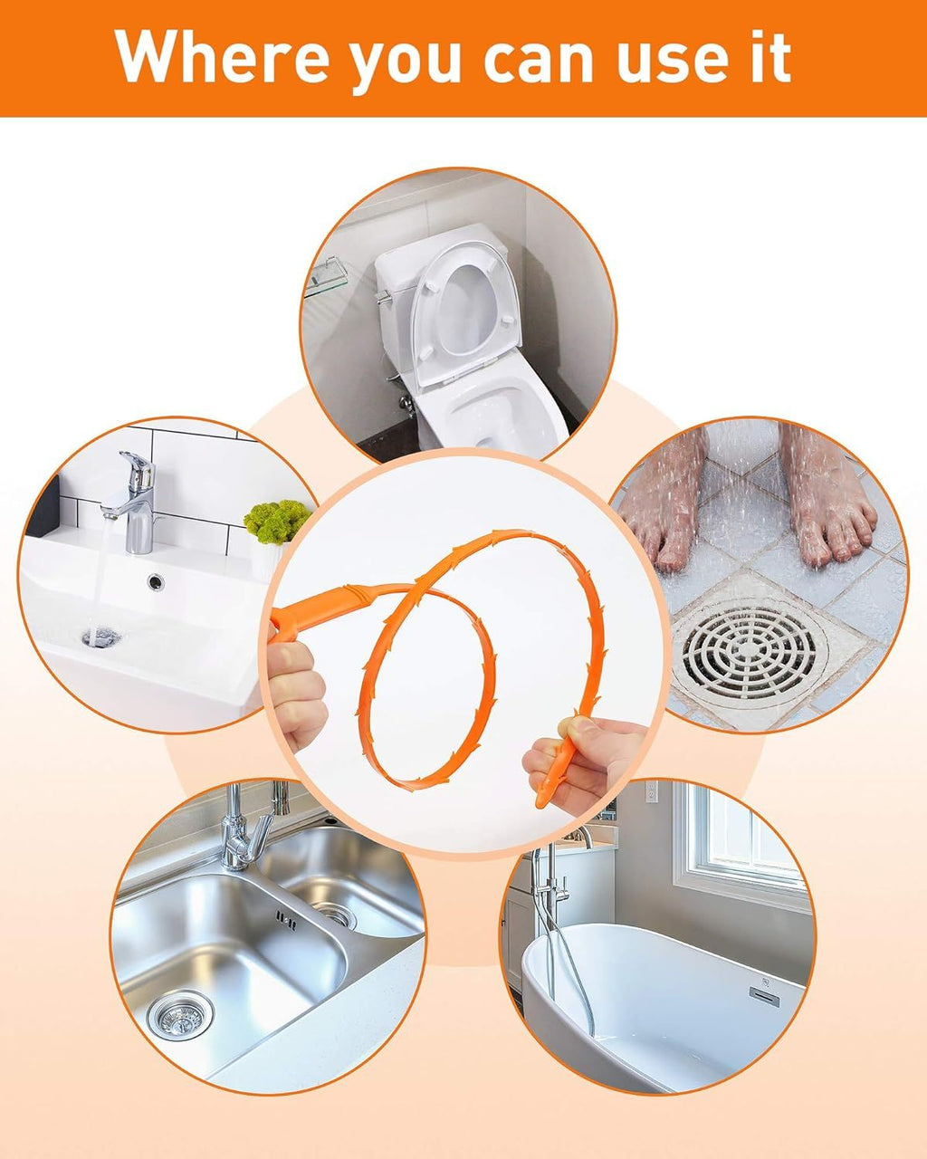 Hair Clog Remover Tools for Household Drains