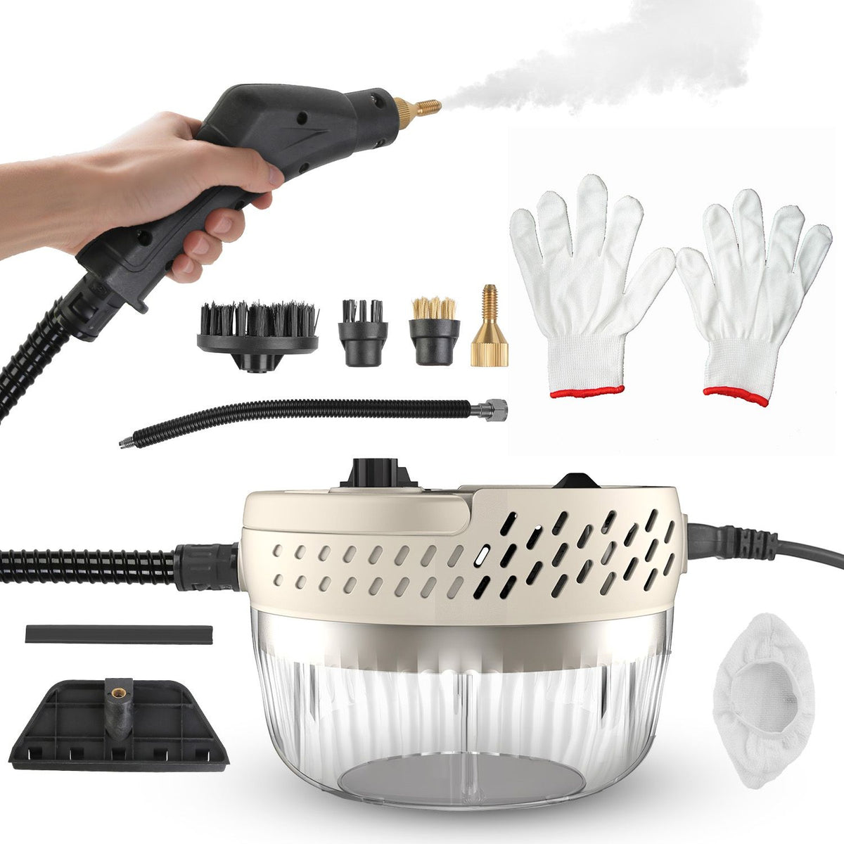 Adjustable Handheld Steam Cleaner with Accessory Set
