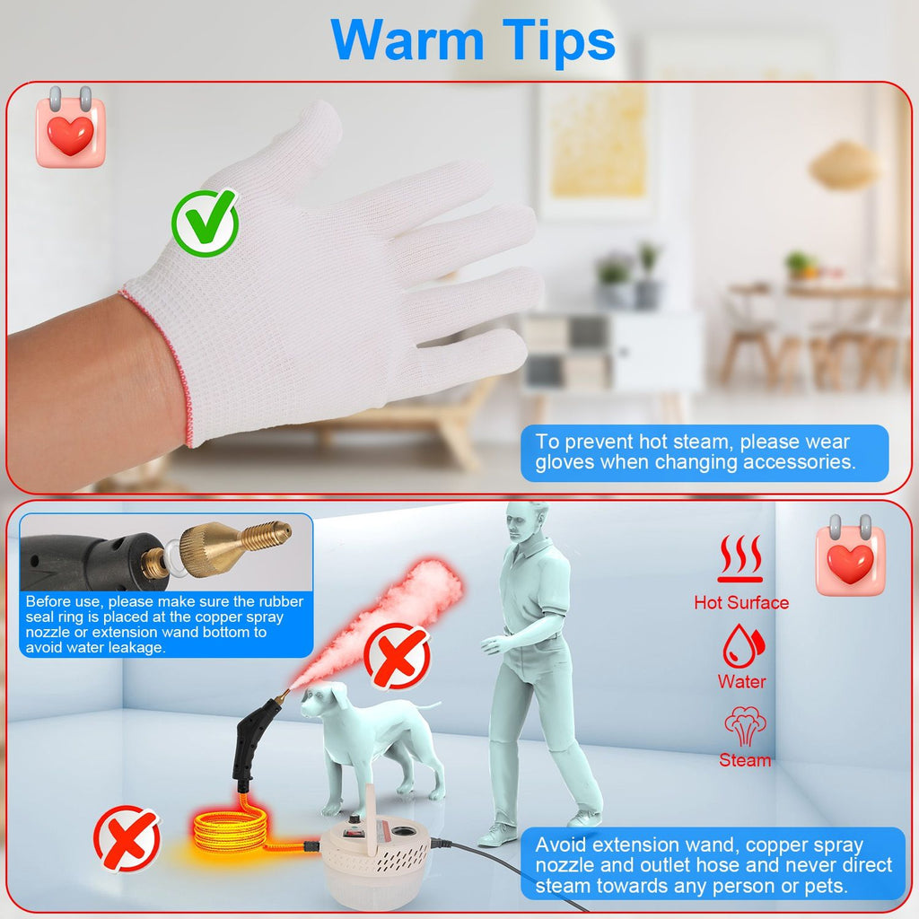 Adjustable Handheld Steam Cleaner with Accessory Set