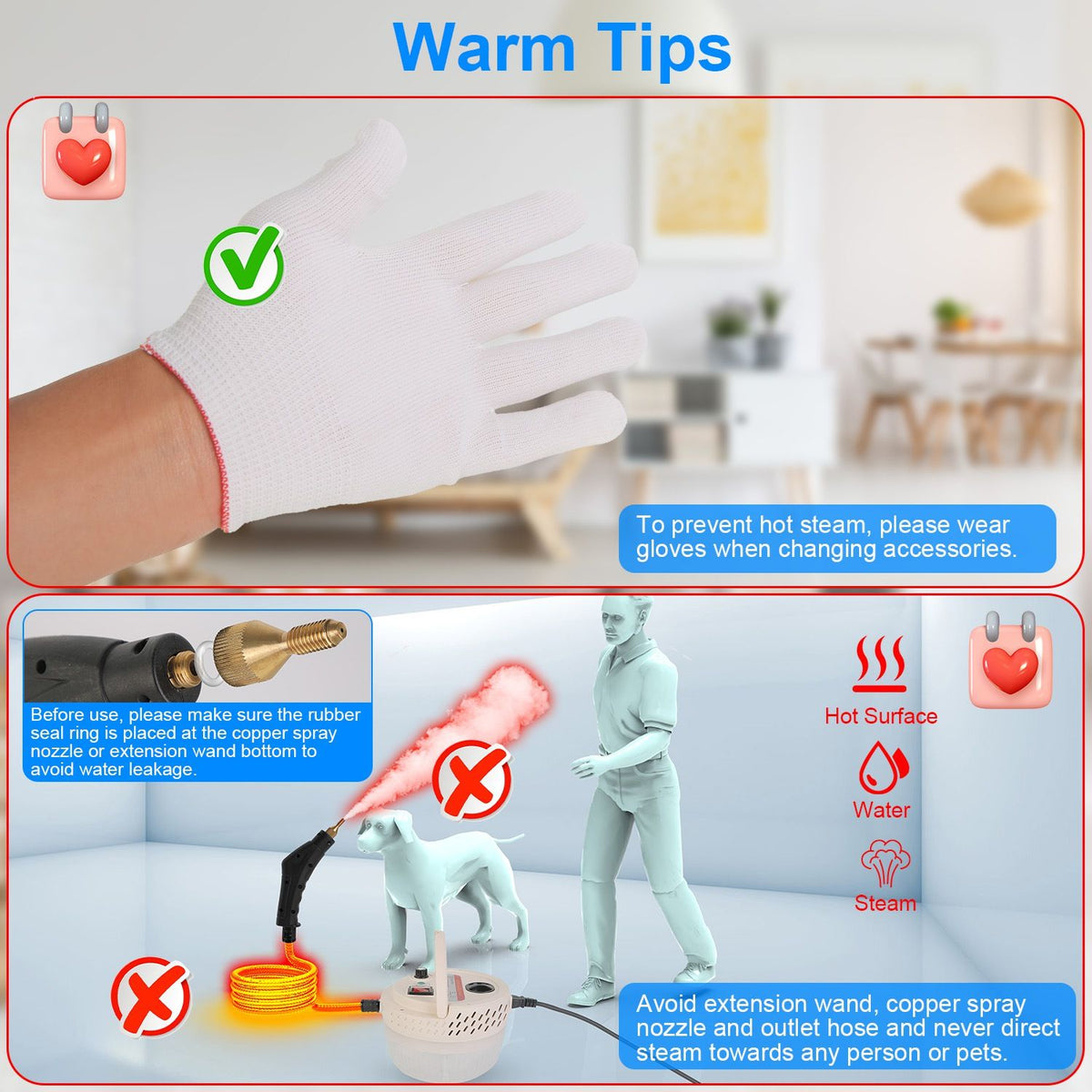 Adjustable Handheld Steam Cleaner with Accessory Set
