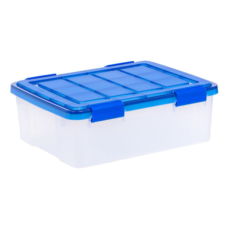 Clear Stackable Storage Bins with Sealed Latching Lids