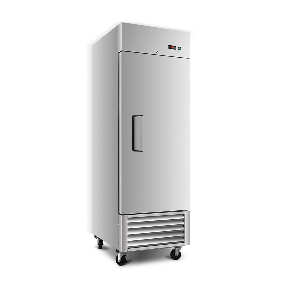 Commercial Reach-In Refrigerator with Self-Closing Door and Digital Controls