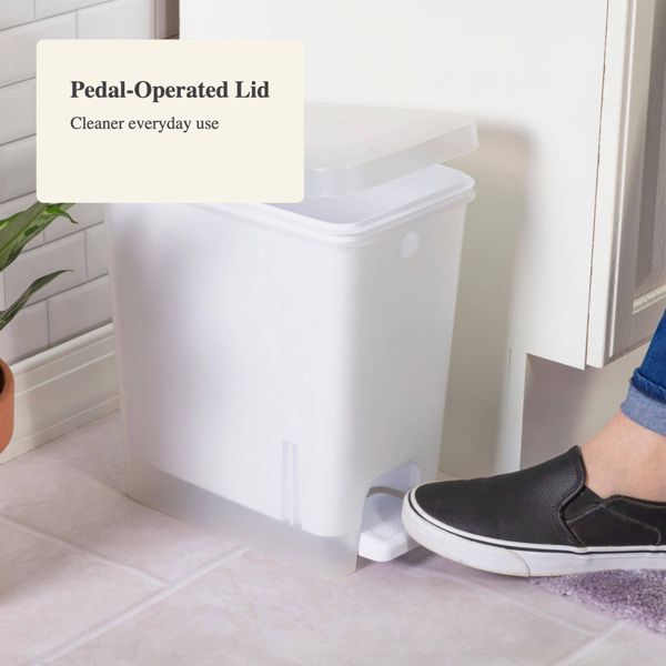 2.7 Gallon Step Trash Can – Space-Saving Pedal Bin for Bathroom or Office