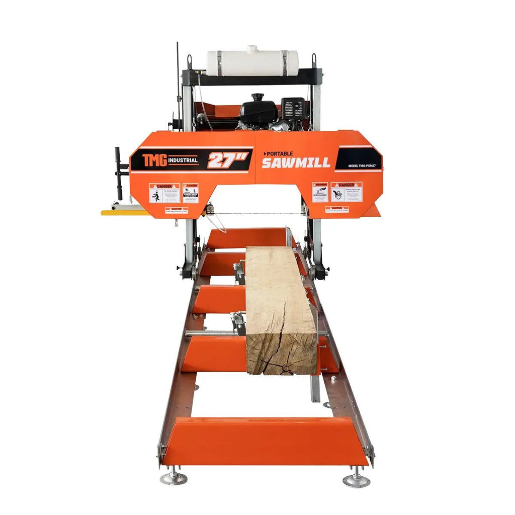 TMG-PSM27 Portable Sawmill with Engine – Cut Logs Up to Long