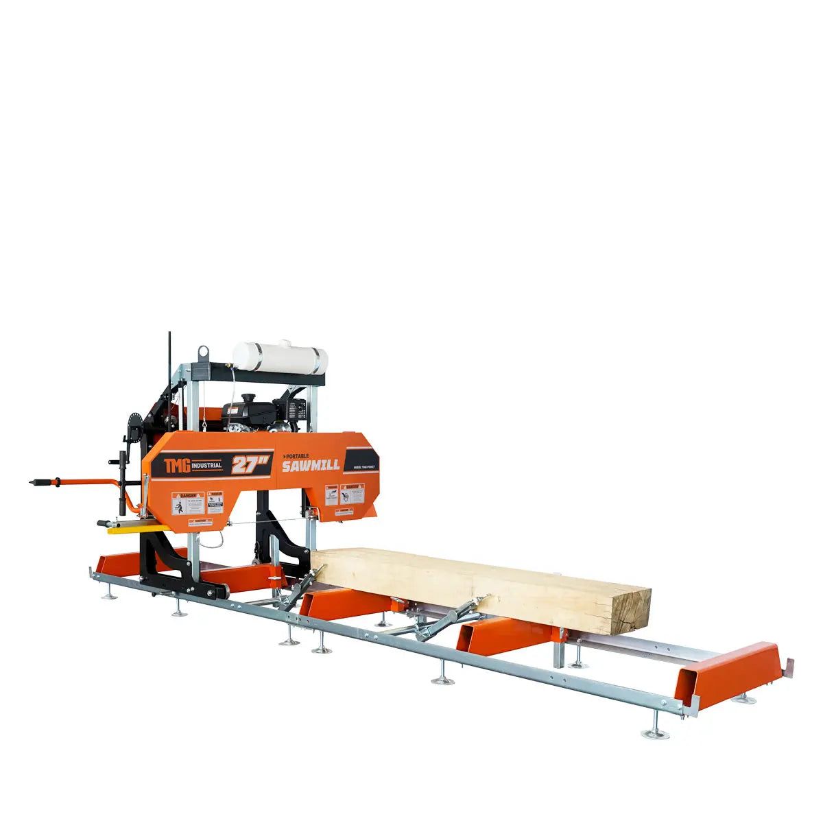 TMG-PSM27 Portable Sawmill with Engine – Cut Logs Up to Long
