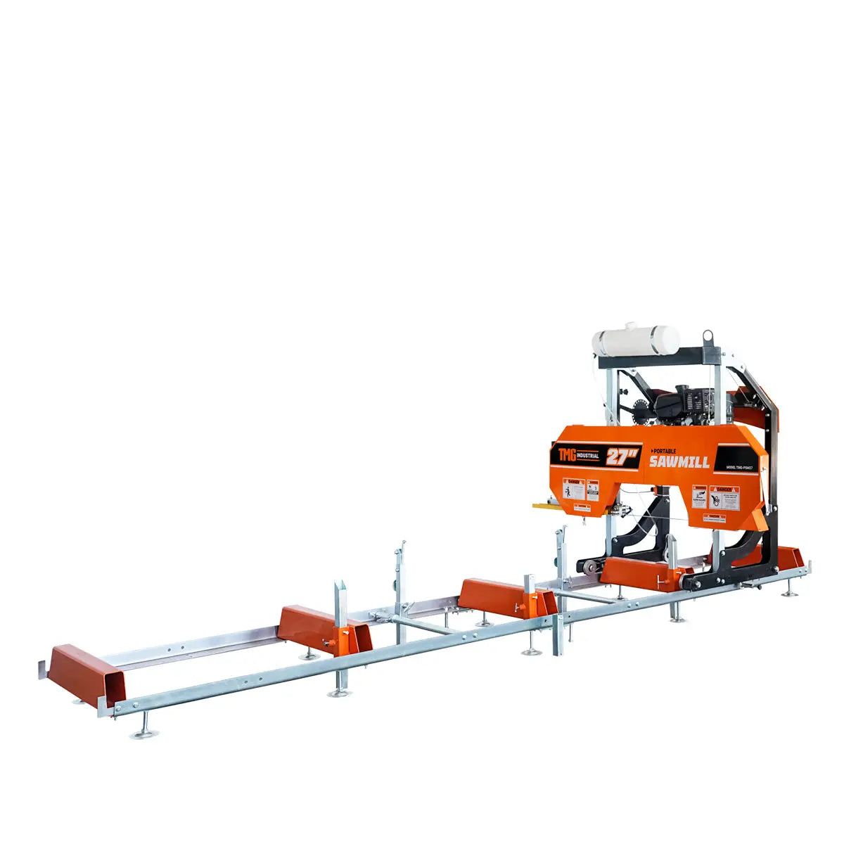 TMG-PSM27 Portable Sawmill with Engine – Cut Logs Up to Long