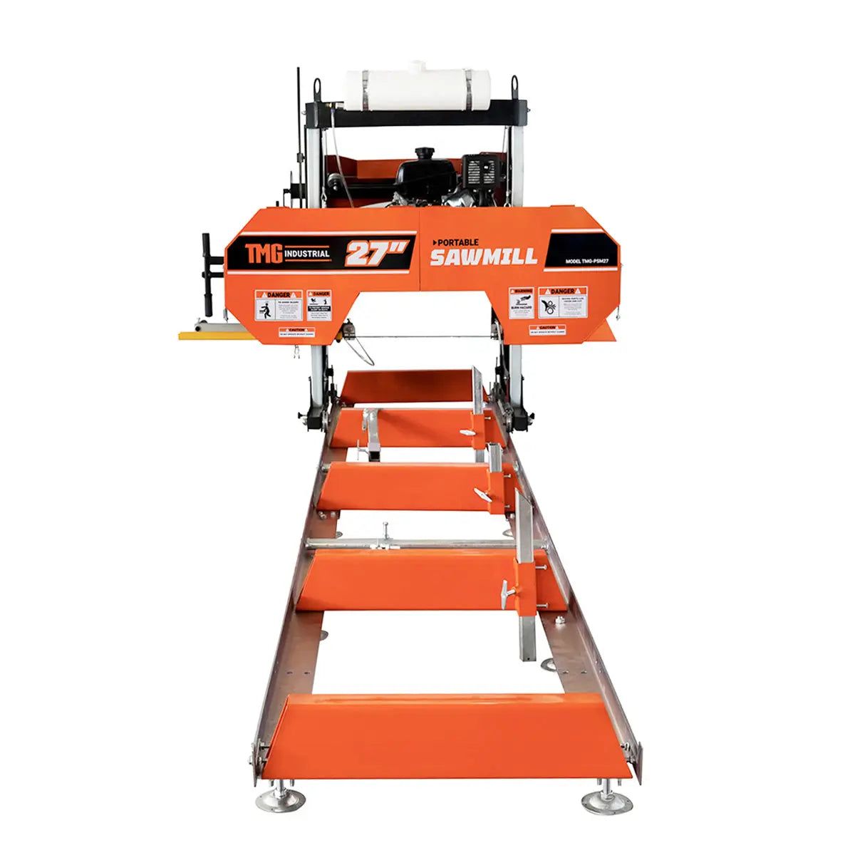 TMG-PSM27 Portable Sawmill with Engine – Cut Logs Up to Long