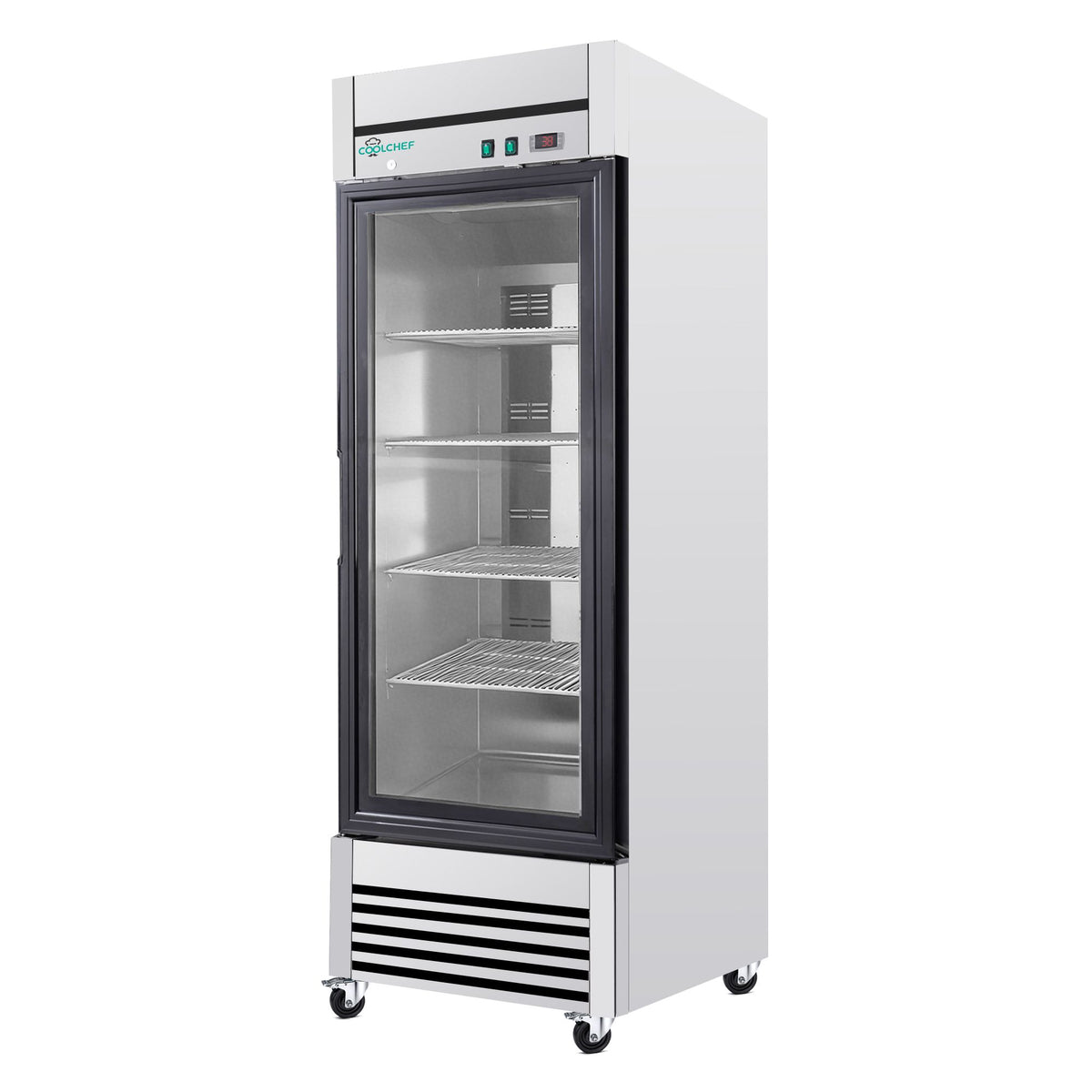 Single Door Glass Front Commercial Refrigerator Display Cooler