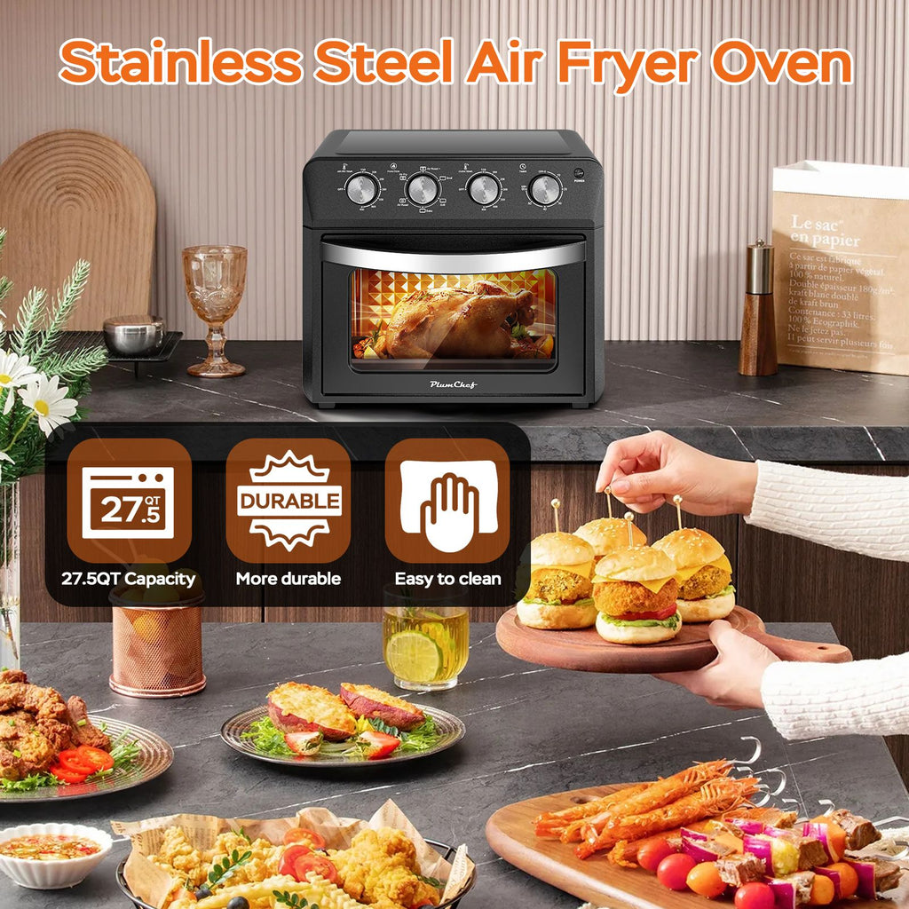 Multifunction Air Fryer Toaster Oven with Drop-Down Door