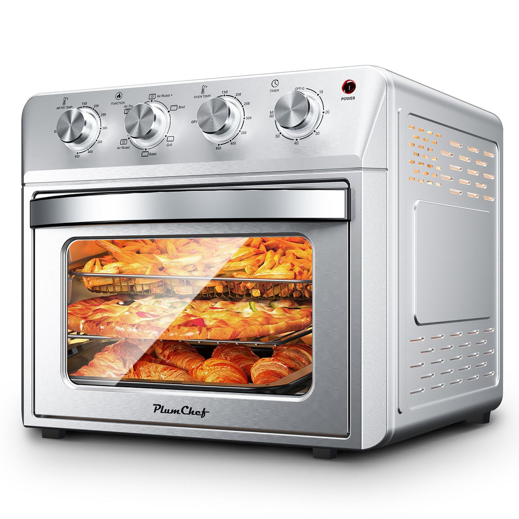 27.5QT 6-in-1 Air Fryer Toaster Oven Dropdown-Door 6-Slice Countertop Convection Oven for Air Frying