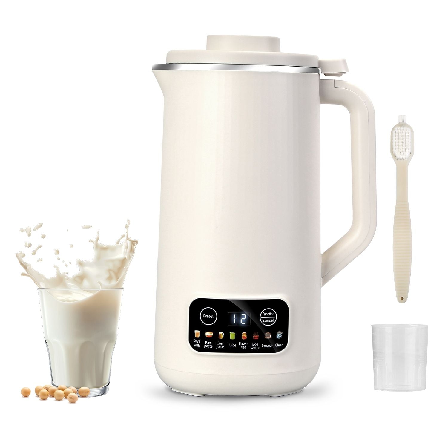 Nut Milk Maker with 12Hours Delay Function Self-Cleaning Keep Warm Automatic Soy Milk Maker Mac