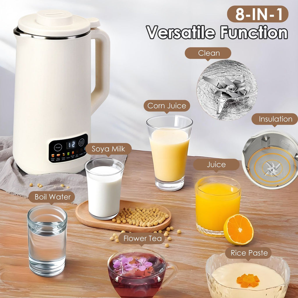 Nut Milk Maker with 12Hours Delay Function Self-Cleaning Keep Warm Automatic Soy Milk Maker Mac