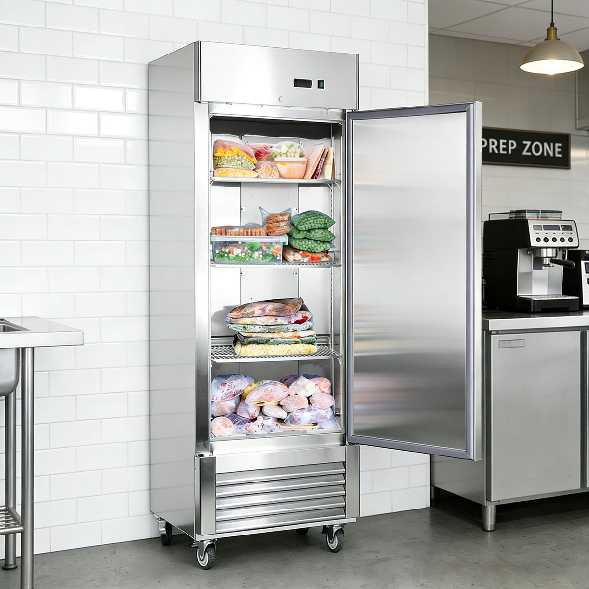 Commercial Reach-In Freezer with Digital Controls