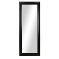 Sleek Full-Length Floor Mirror with Wood-Grain Finish