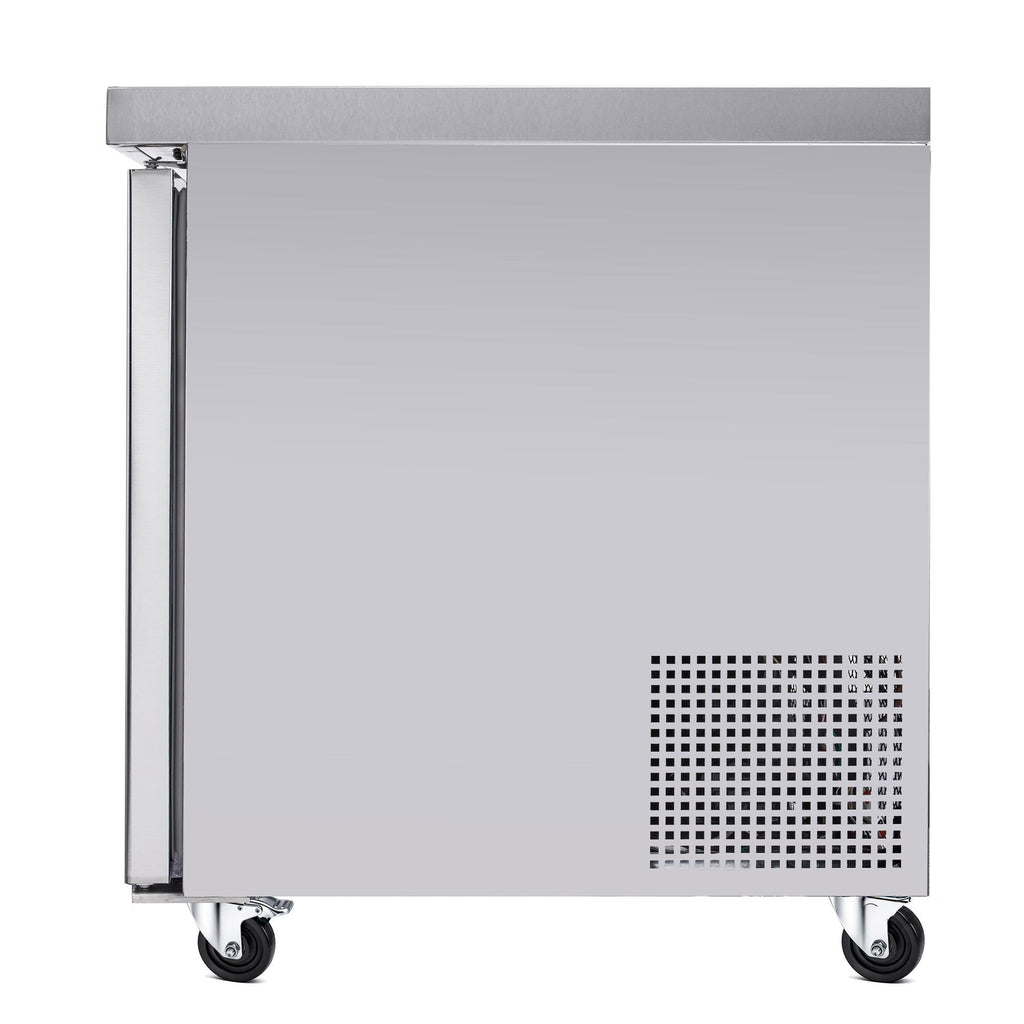 Commercial Worktop Refrigerator with Consistent Cooling and Soft-Close Door