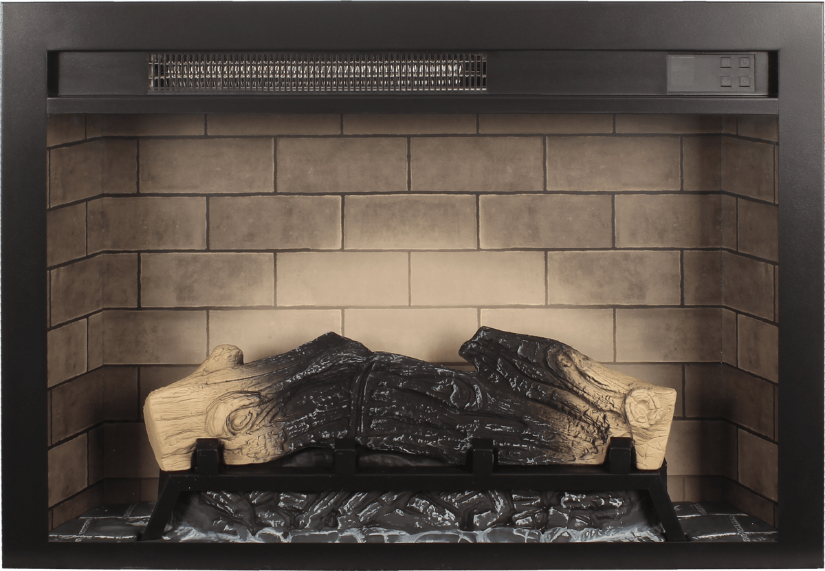 Multicolored Flame Electric Fireplace Insert with Adjustable Brightness