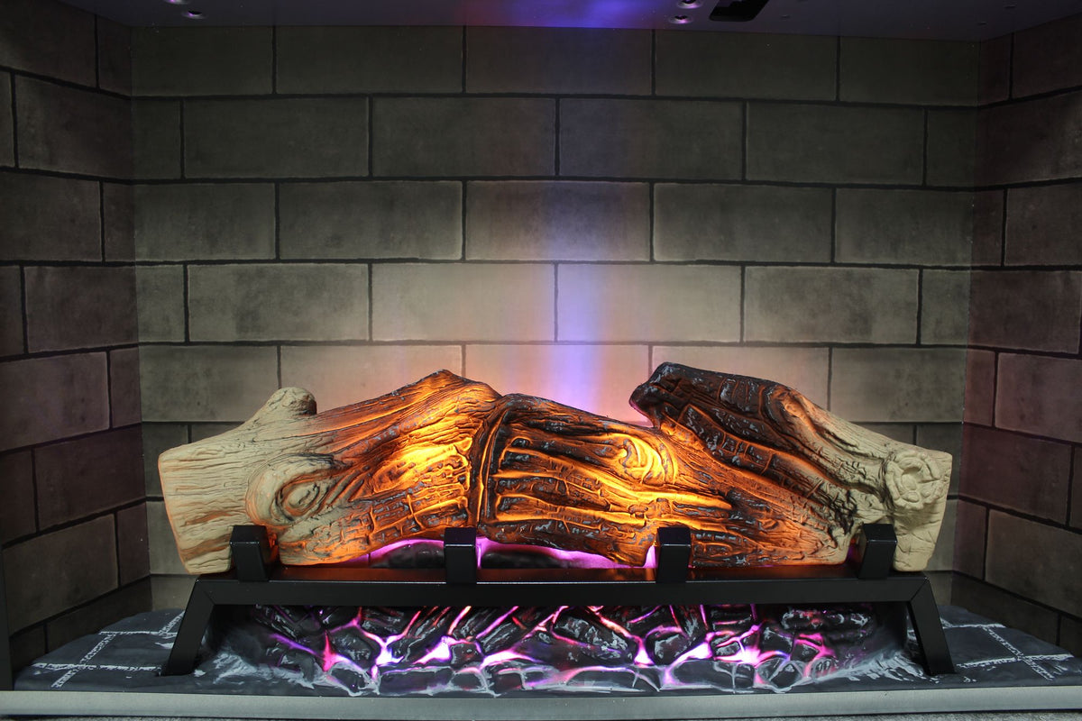 Multicolored Flame Electric Fireplace Insert with Adjustable Brightness