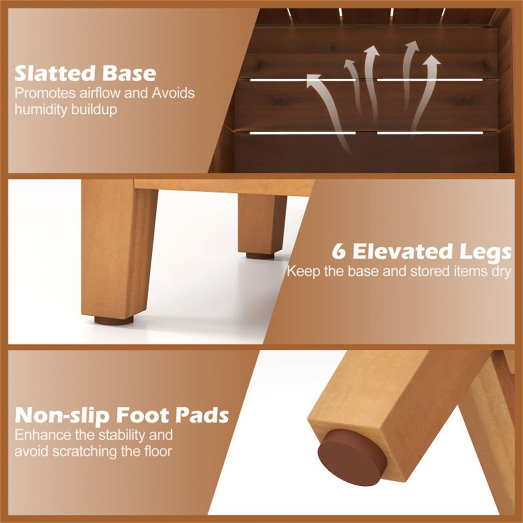 Porch Package Box with Planter and Gas-Strut Lid