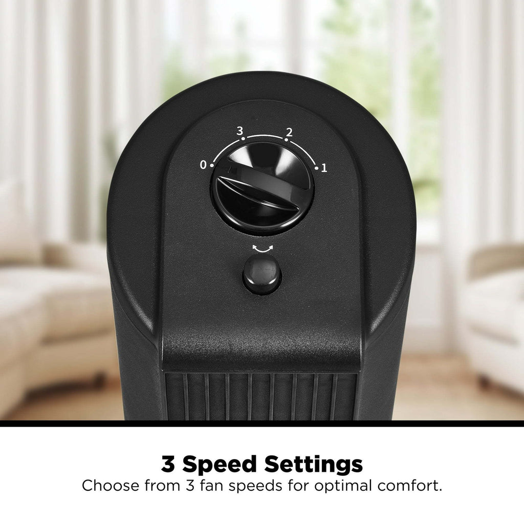 Slim Oscillating Tower Fan with Selectable Airflow