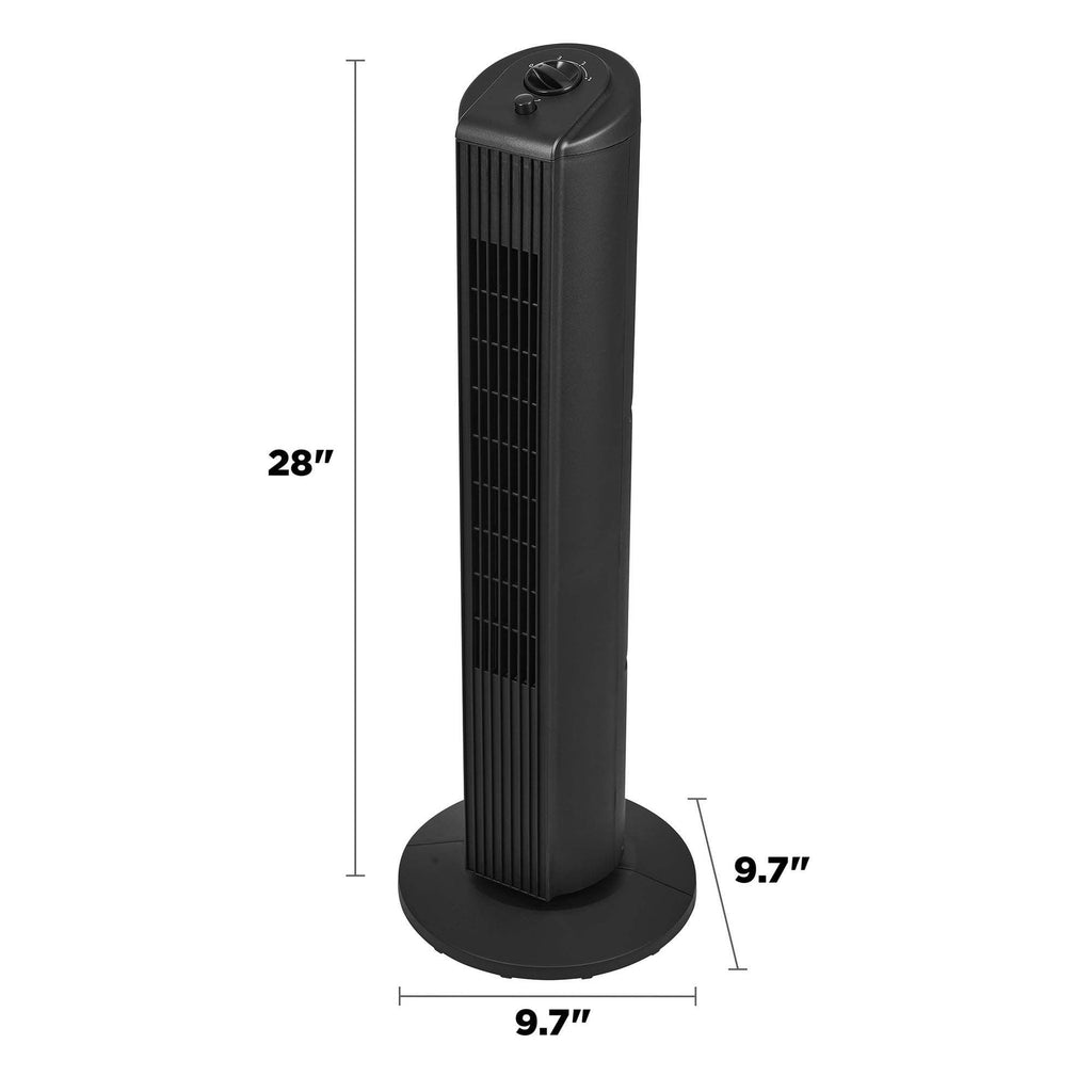 Slim Oscillating Tower Fan with Selectable Airflow