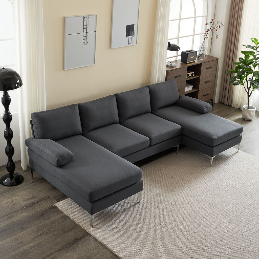 U-Shaped Modular Sofa for Relaxed Gatherings