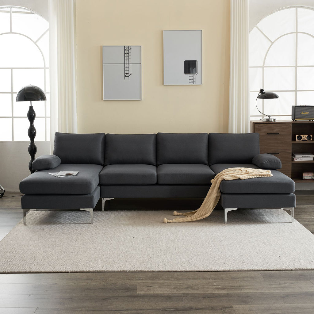 U-Shaped Modular Sofa for Relaxed Gatherings