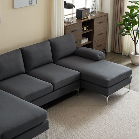 U-Shaped Modular Sofa for Relaxed Gatherings