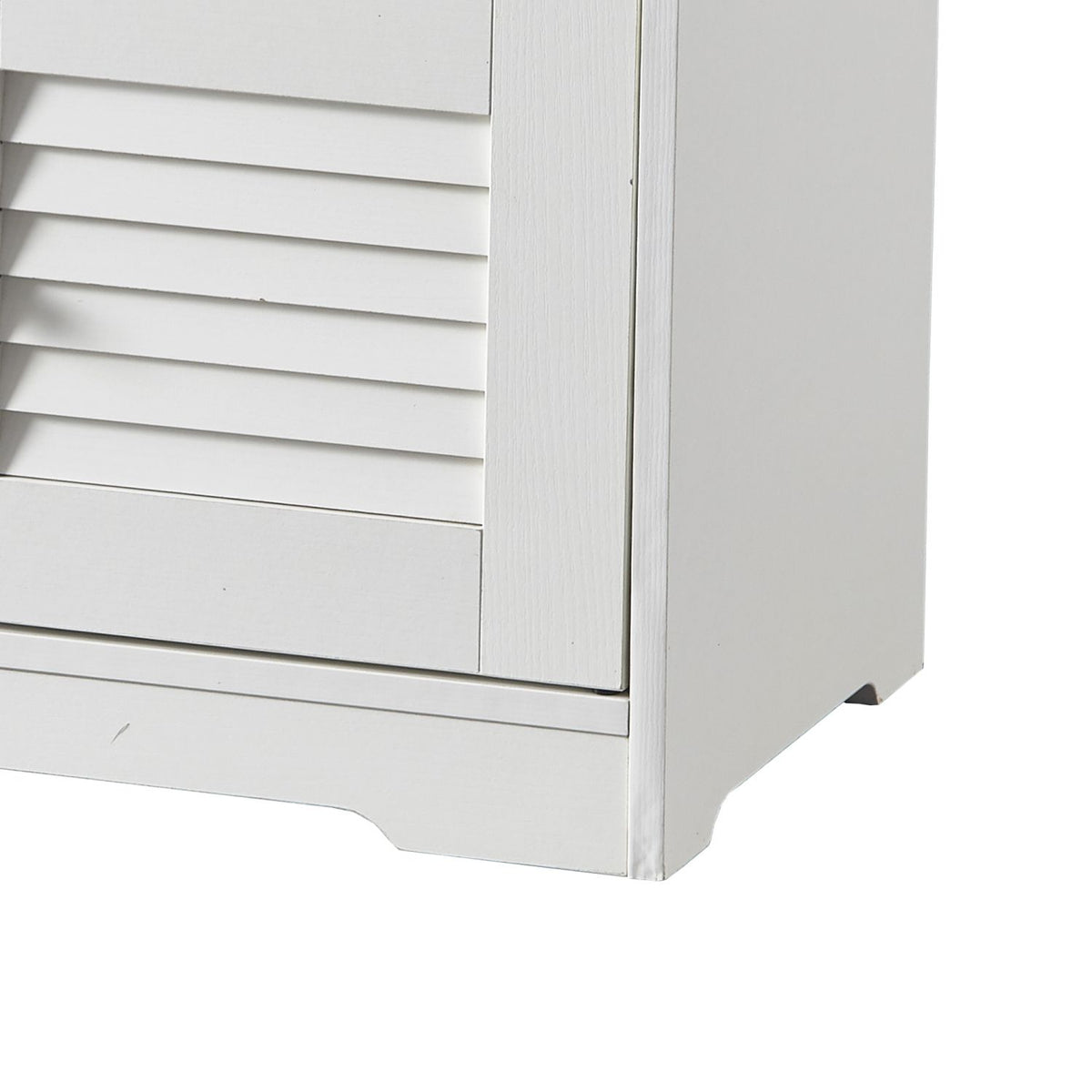 2-Door Shoe Storage Bench with Cushion and Adjustable Shelves for Entryway Hallway