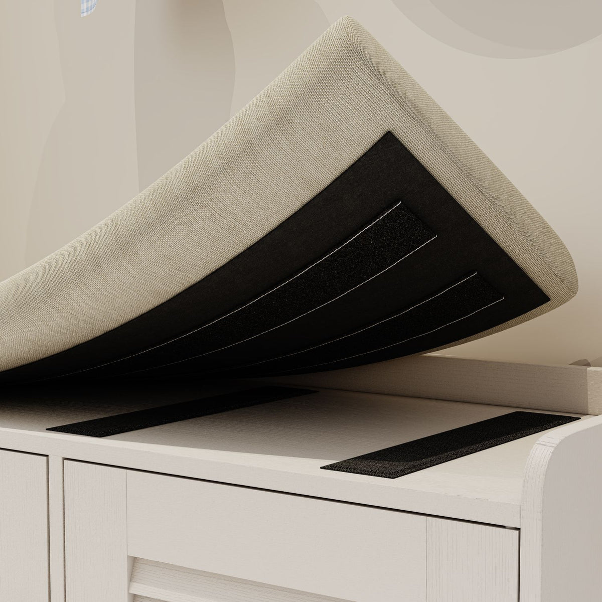 2-Door Shoe Storage Bench with Cushion and Adjustable Shelves for Entryway Hallway