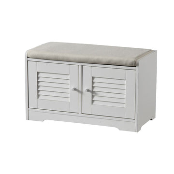 Cushioned Entryway Shoe Storage Bench