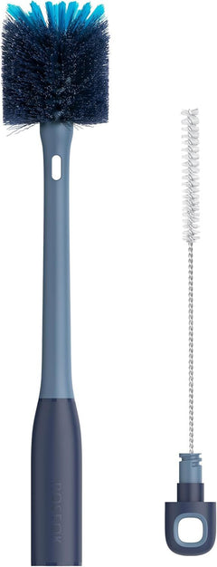 2in1 Bottle Scrubbing Brush with Straw Brush has Long and Comfortable Handle, Cleaning Glass, Sports