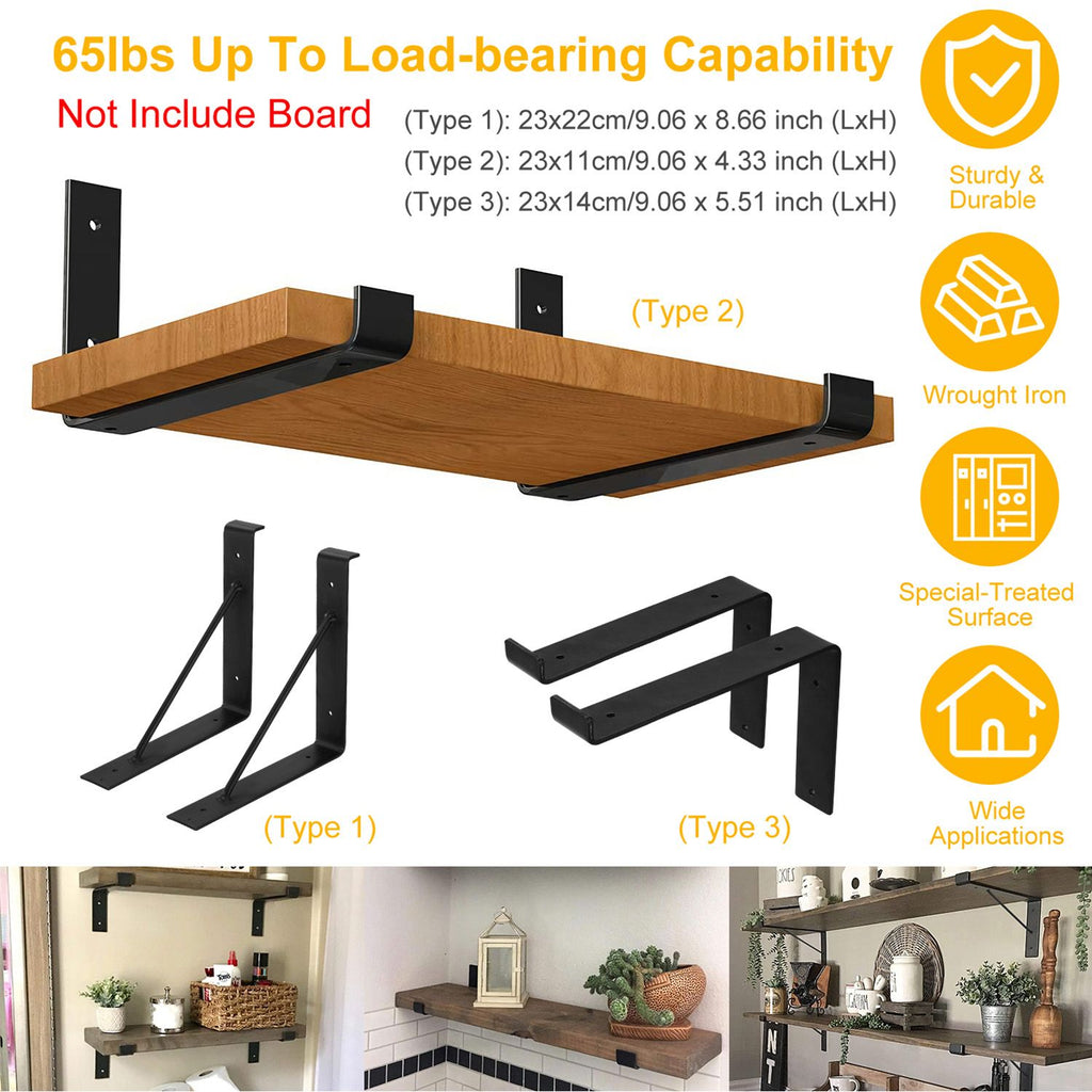 practical L-Shaped Shelf Brackets for Sturdy Wall Shelves