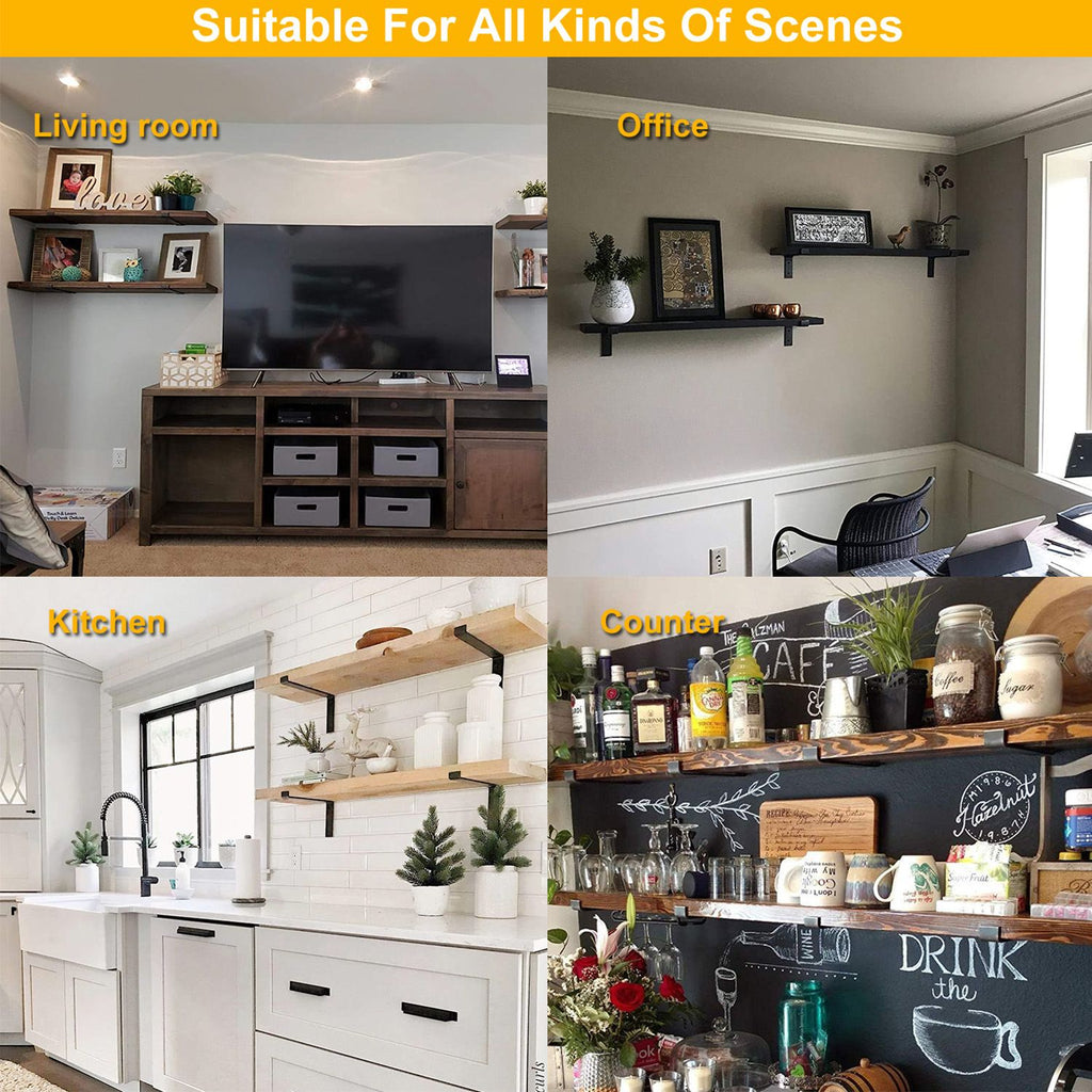 practical L-Shaped Shelf Brackets for Sturdy Wall Shelves