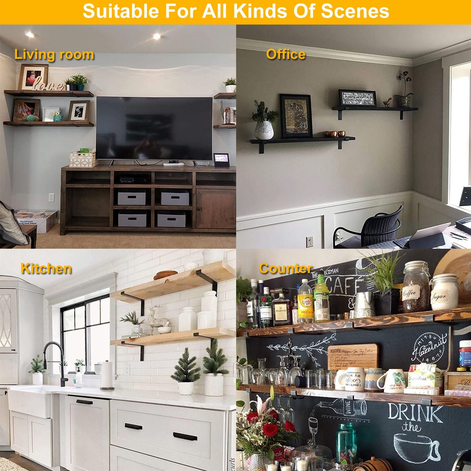 practical L-Shaped Shelf Brackets for Sturdy Wall Shelves