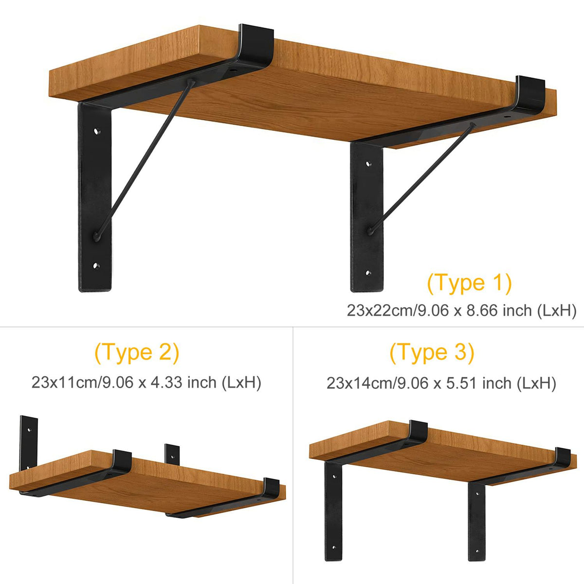 Industrial L-Shaped Shelf Brackets for Custom Wall Shelves