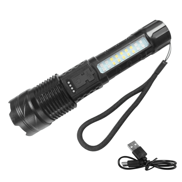 Rechargeable Adjustable-Focus Flashlight Set