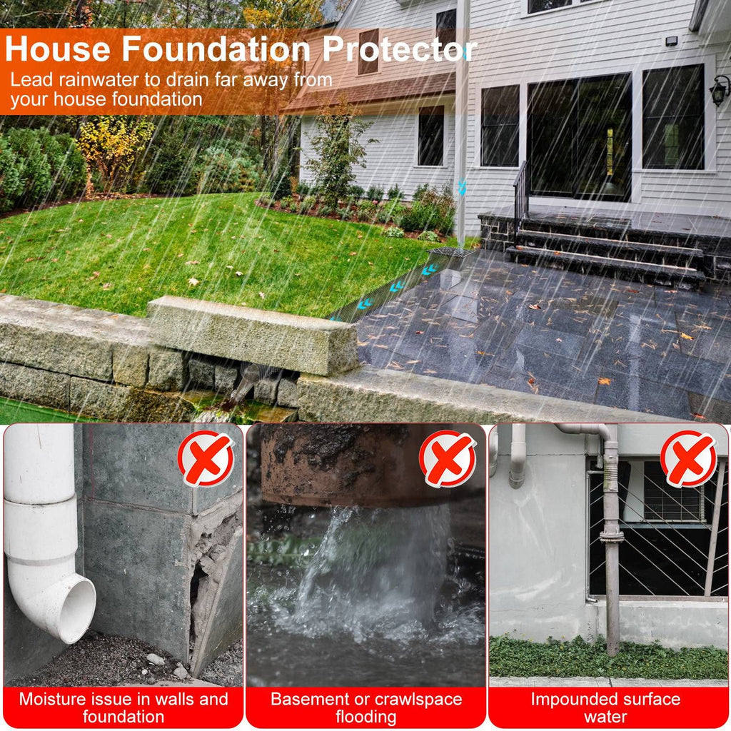 Flexible No-Dig Downspout Extension Kit for Foundation Drainage